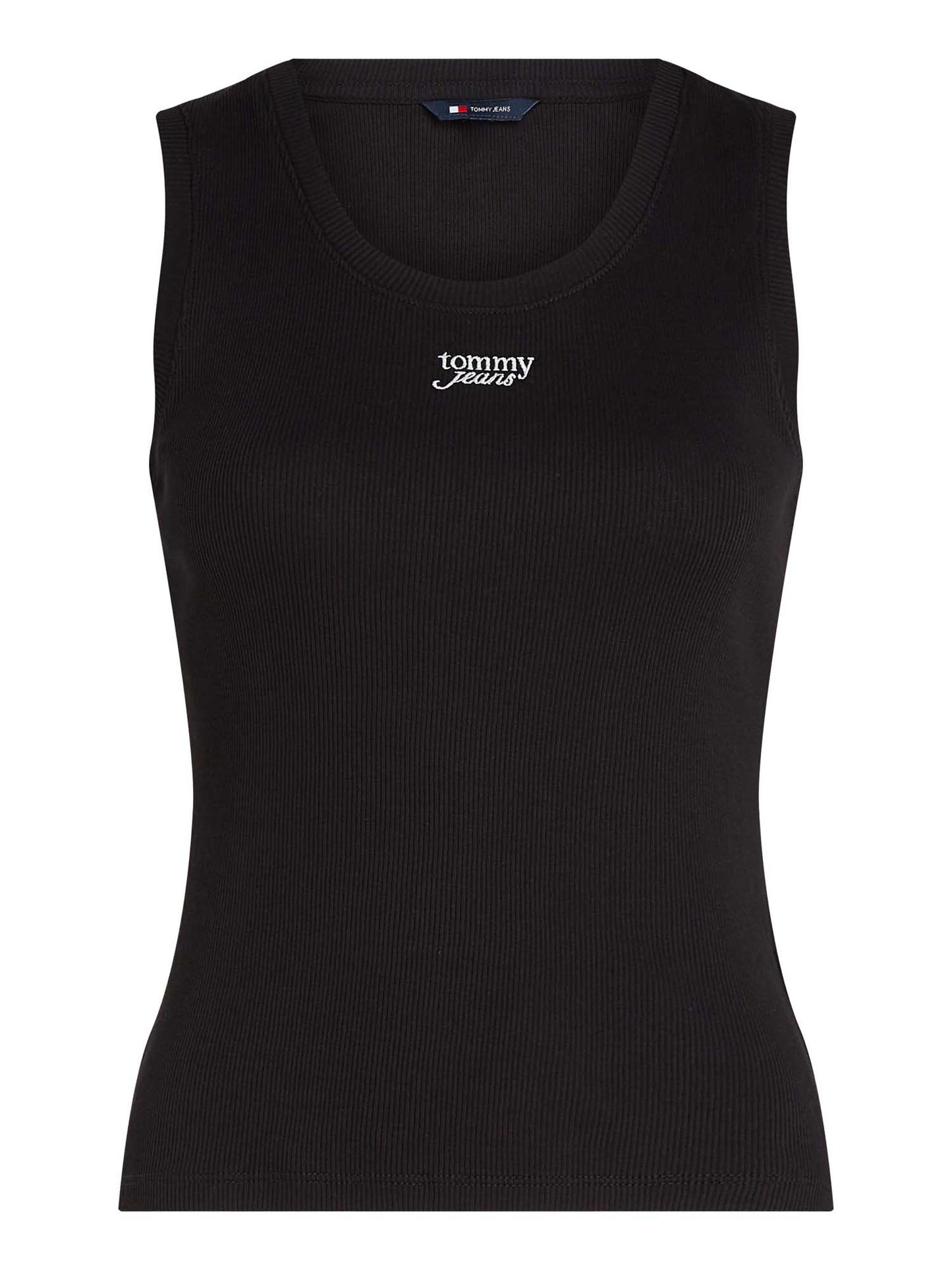 CANOTTA SLIM SCRIPT TOMMY JEANS DONNA NERO