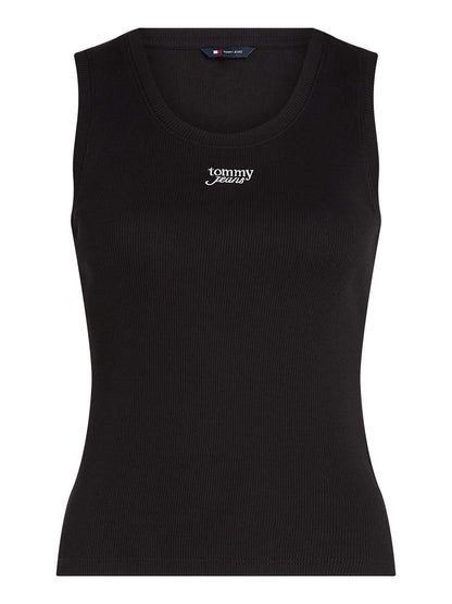 CANOTTA SLIM SCRIPT TOMMY JEANS DONNA NERO