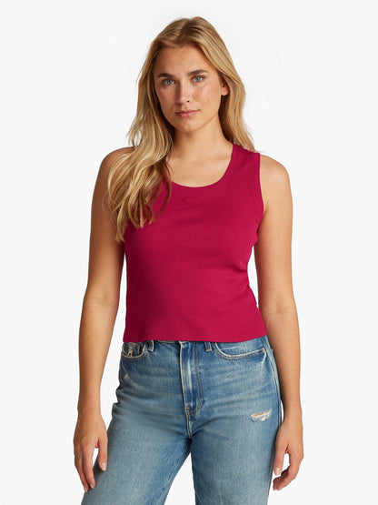 CANOTTA SLIM SCRIPT TOMMY JEANS DONNA CILIEGIA