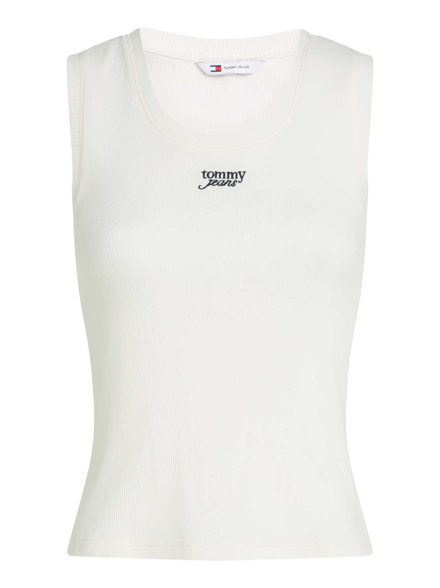 CANOTTA SLIM SCRIPT TOMMY JEANS DONNA BIANCO