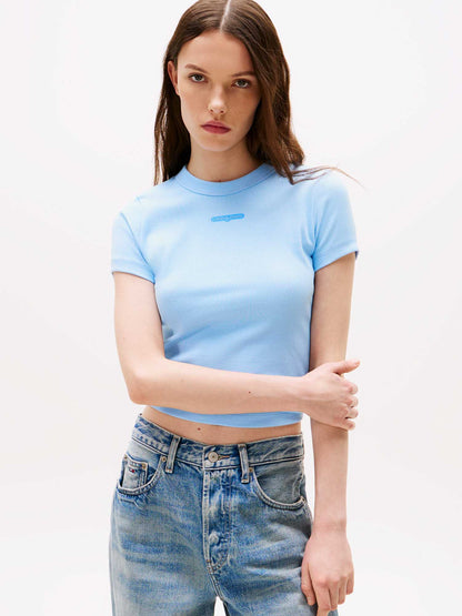 T-SHIRT SLIM SCRIPT TOMMY JEANS DONNA CELESTE