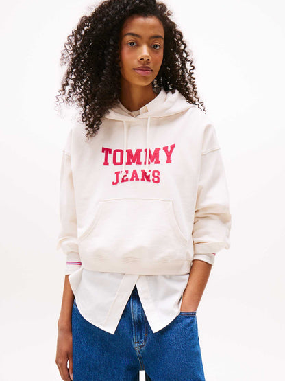 FELPA VARSITY TOMMY JEANS DA DONNA PANNA