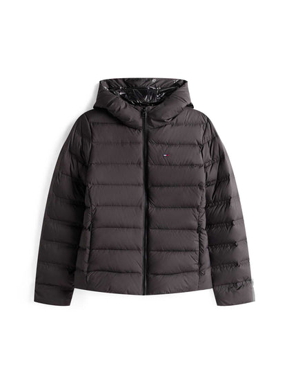 PIUMINO CON CAPPUCCIO SLIM FIT TOMMY JEANS DA DONNA NERO