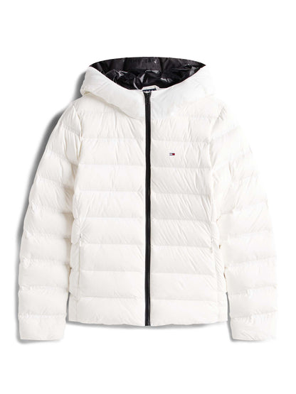 PIUMINO CON CAPPUCCIO SLIM FIT TOMMY JEANS DA DONNA PANNA