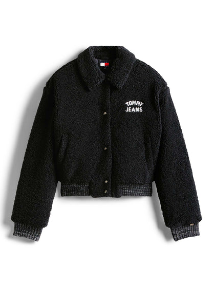 SHERPA TEDDY TOMMY JEANS DA DONNA NERO