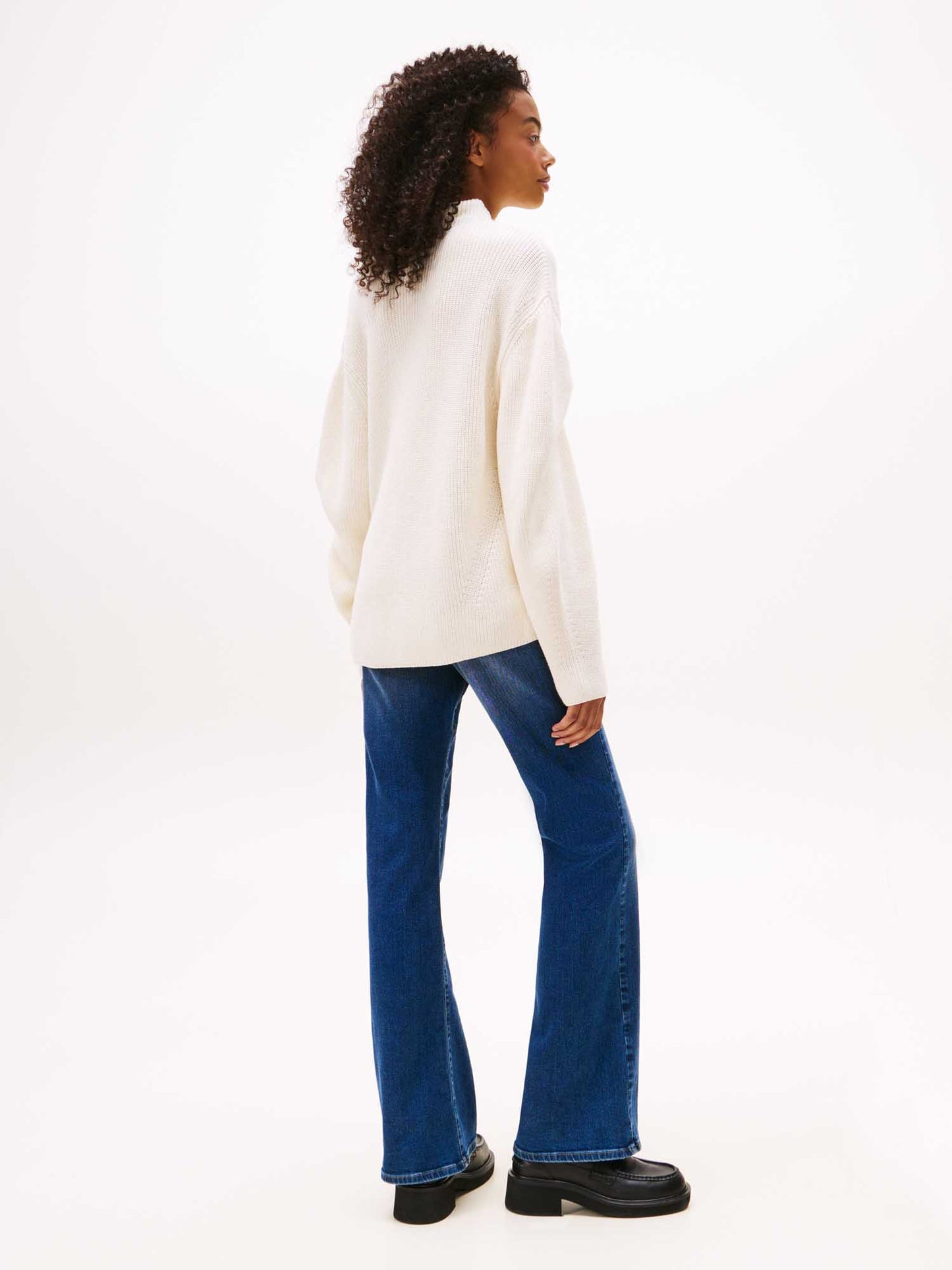 PULLOVER RELAXED FIT TOMMY JEANS DA DONNA BIANCO