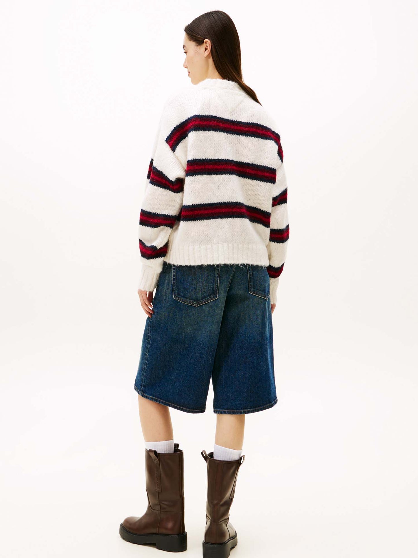 MAGLIONE A STRISCE TOMMY JEANS DA DONNA PANNA