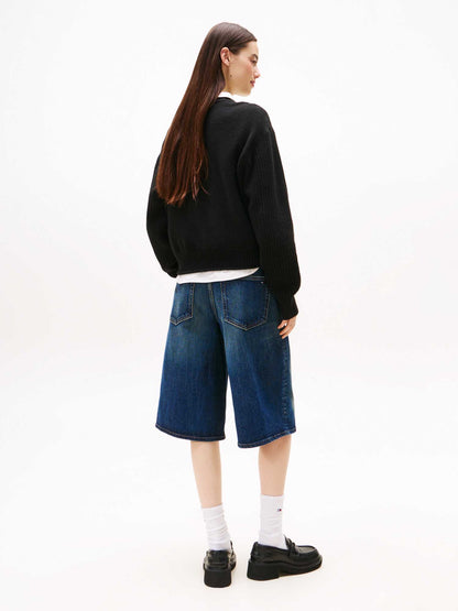 PULLOVER FLAG TOMMY JEANS DA DONNA NERO