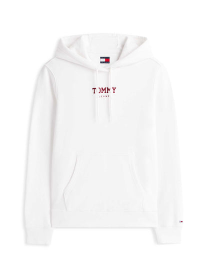 Felpa con cappuccio Tommy Jeans Essentials da donna bianca