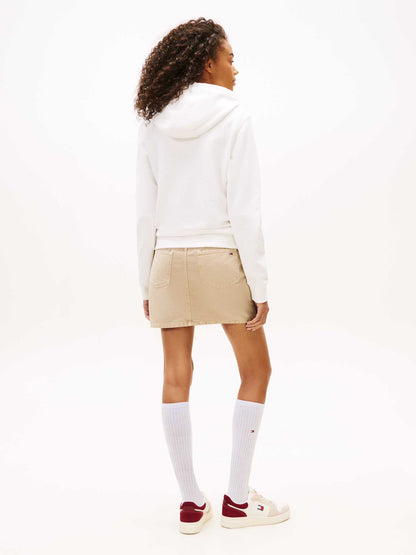 Felpa con cappuccio Tommy Jeans Essentials da donna bianca