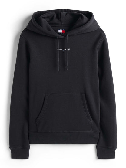 FELPA CON CAPPUCCIO E LOGO TOMMY JEANS DA DONNA NERO