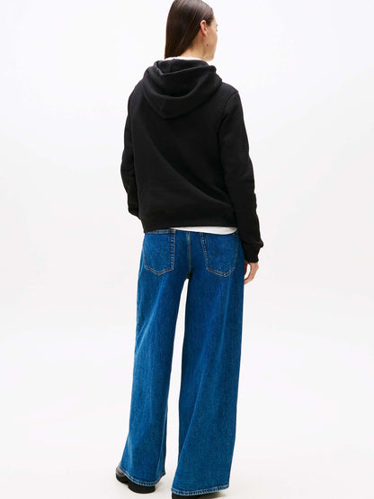 FELPA CON CAPPUCCIO E LOGO TOMMY JEANS DA DONNA NERO