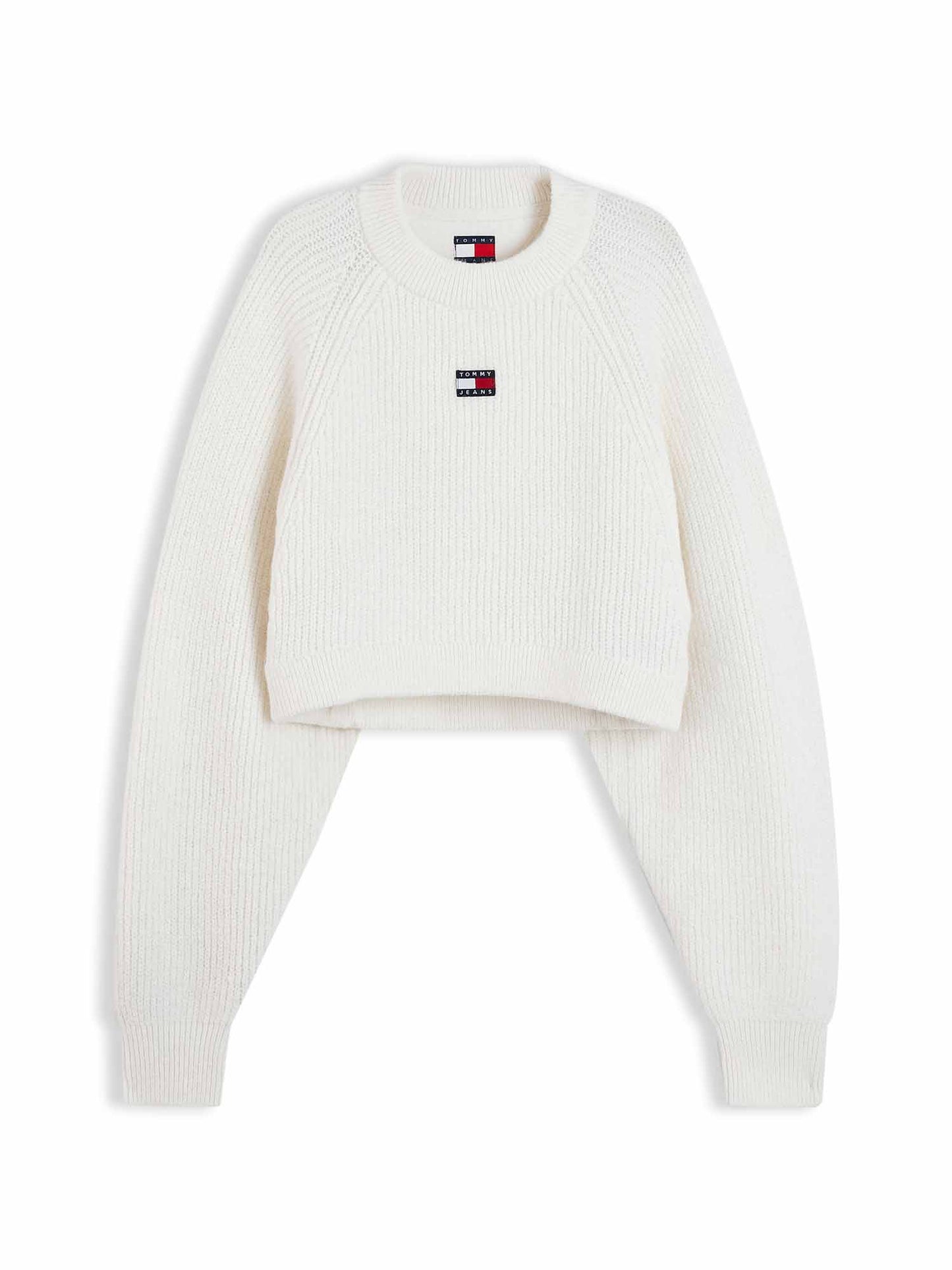 Tommy Hilfiger Tommy Jeans Crp Badg, maglia da donna bianca