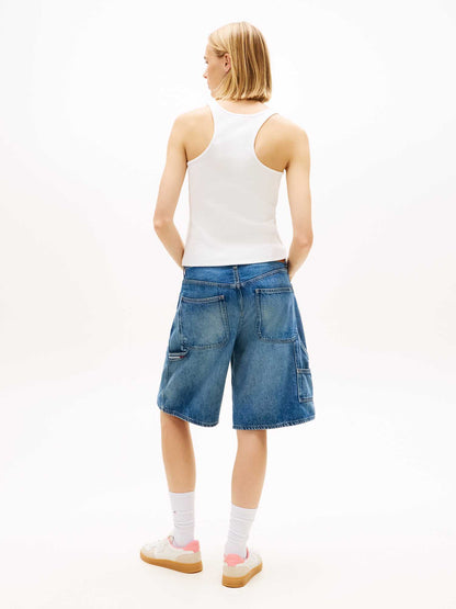 Canotta Slim Racer Back donna bianca Tommy Hilfiger
