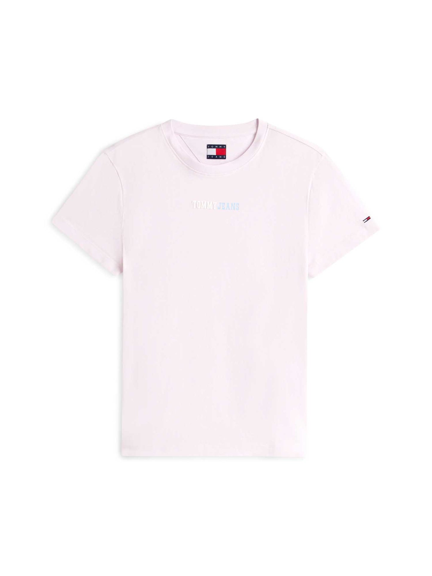 Tommy Jeans Essential, t-shirt donna rosa in cotone