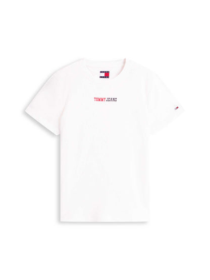 T-SHIRT BIANCA TOMMY JEANS ESSENTIALS SLIM DA DONNA