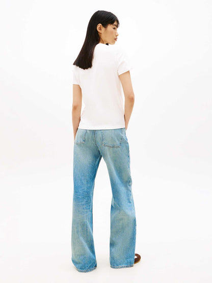 T-SHIRT BIANCA TOMMY JEANS ESSENTIALS SLIM DA DONNA