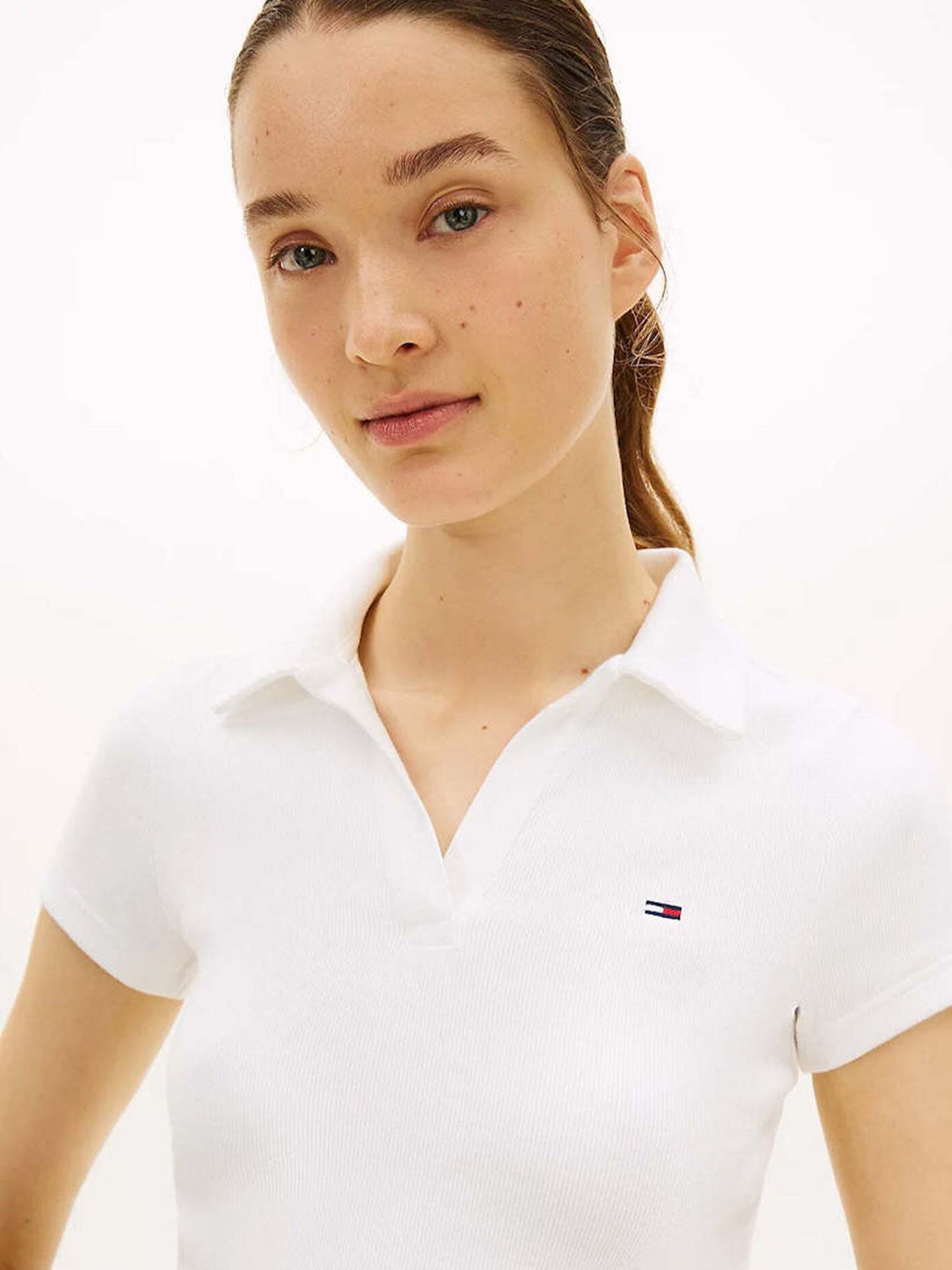 T-shirt donna Tommy Hilfiger slim bianca