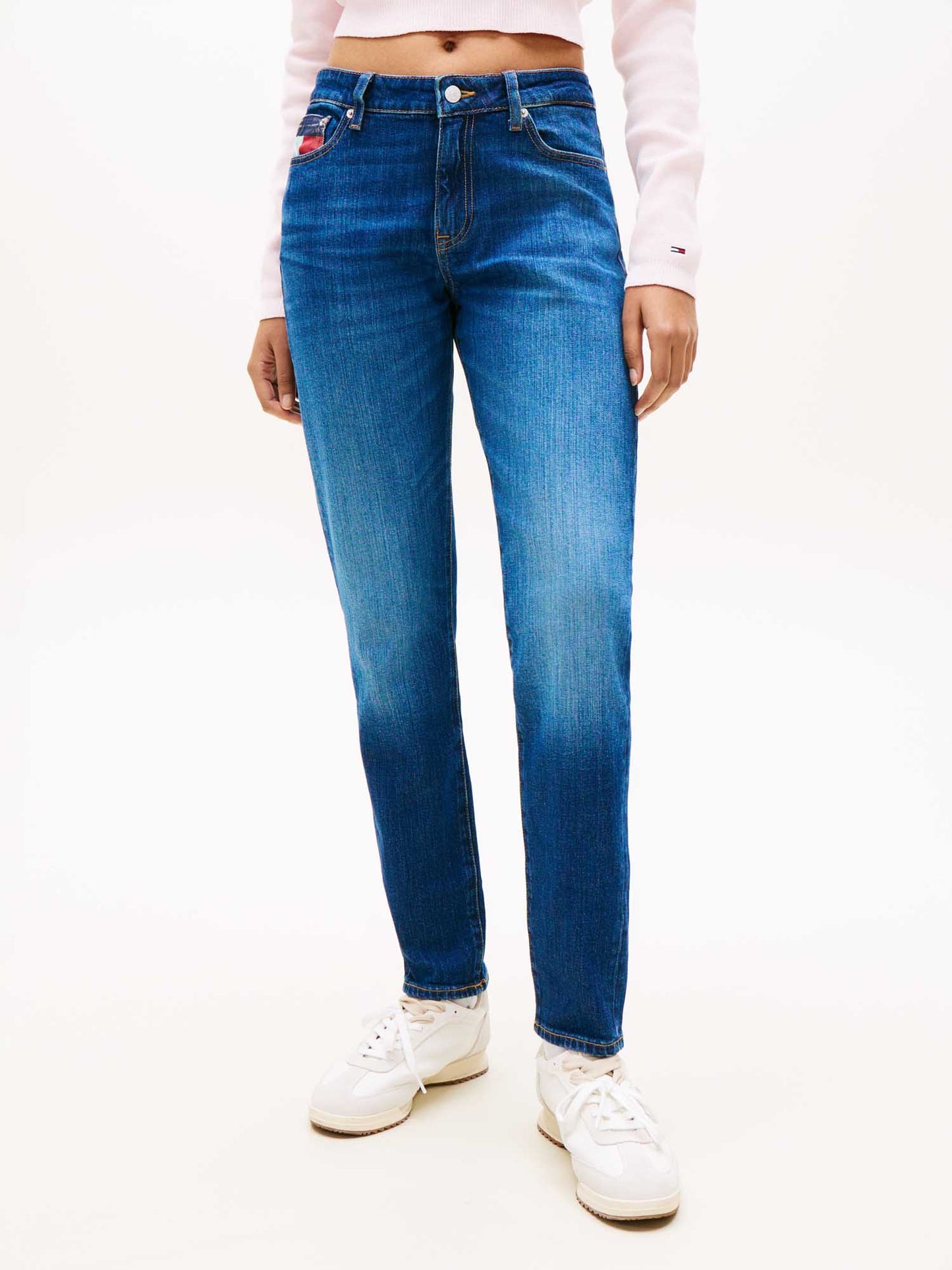 Jeans Lucy slim fit da donna in denim blu Tommy Hilfiger