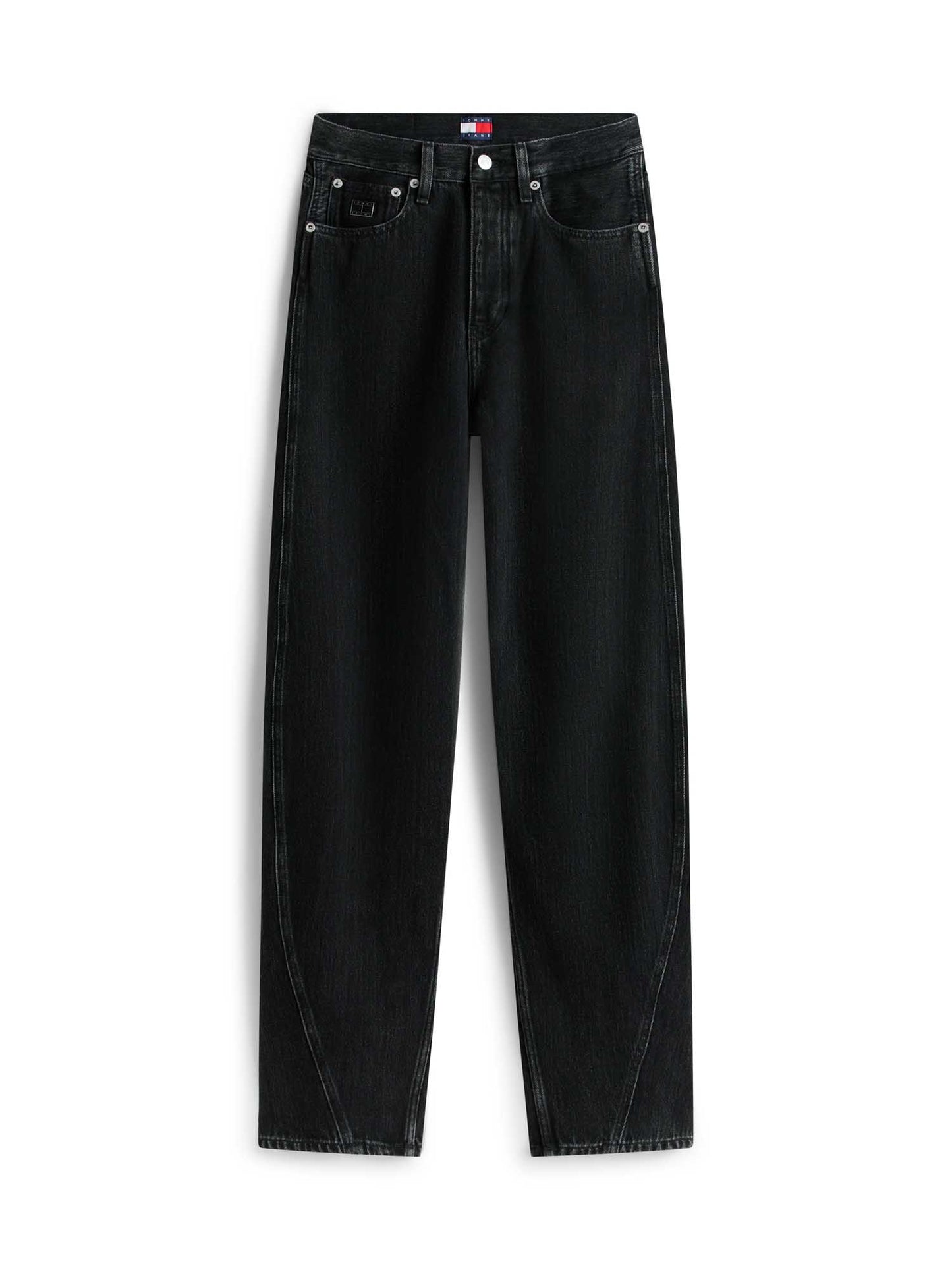 Jeans bootcut donna Tommy Hilfiger neri in tessuto sostenibile