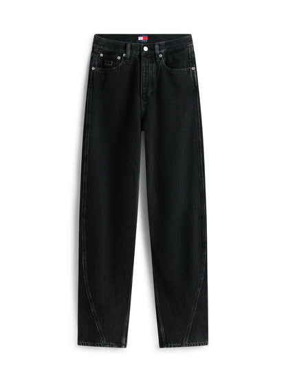 Jeans bootcut donna Tommy Hilfiger neri in tessuto sostenibile