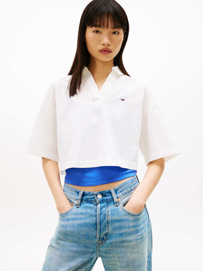 Camicia donna Tommy Hilfiger modello RLX Pop Over bianca