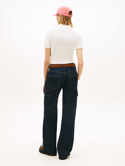 Tommy Hilfiger Lettuce Polo, t-shirt donna bianca