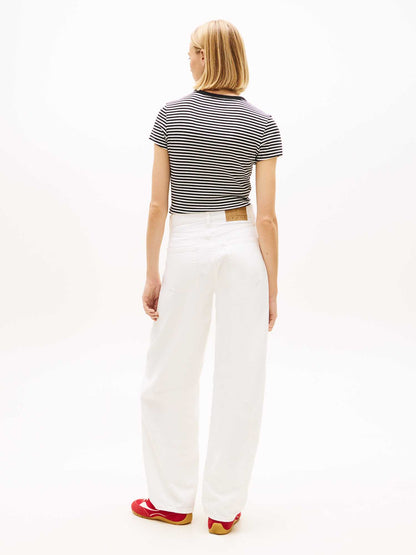Jeans barrel fit donna in denim bianco Tommy Jeans
