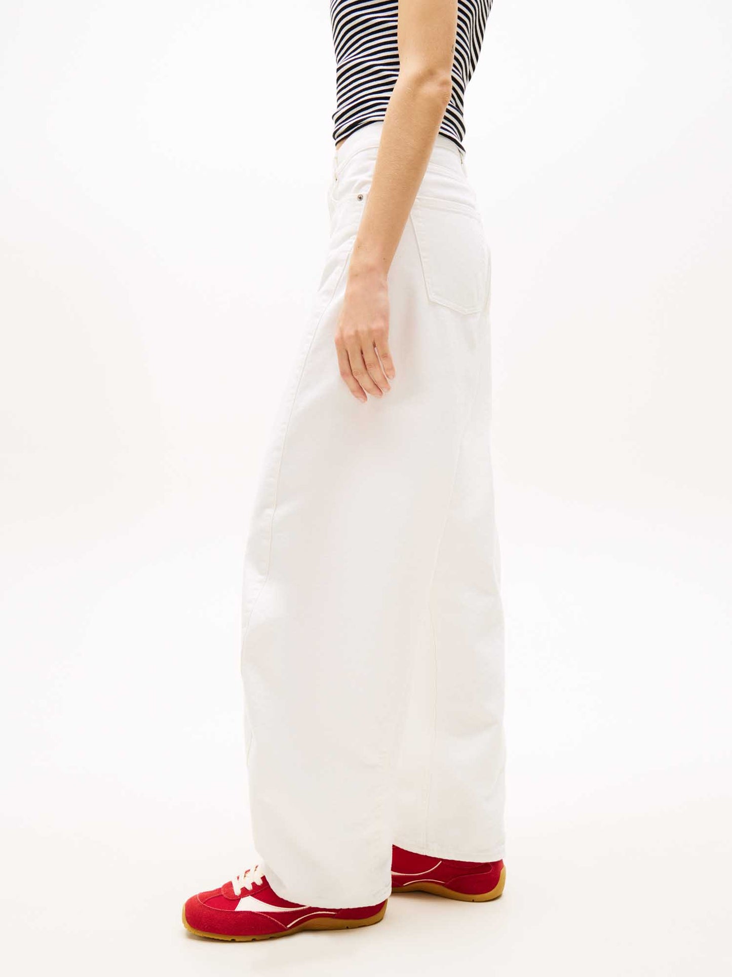 Jeans barrel fit donna in denim bianco Tommy Jeans
