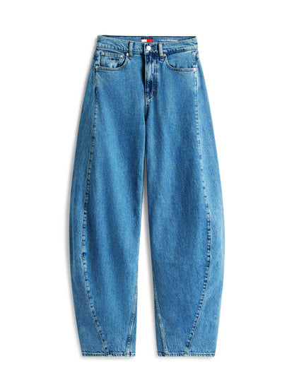 Tommy Hilfiger Jeans barrel a vita media da donna in denim