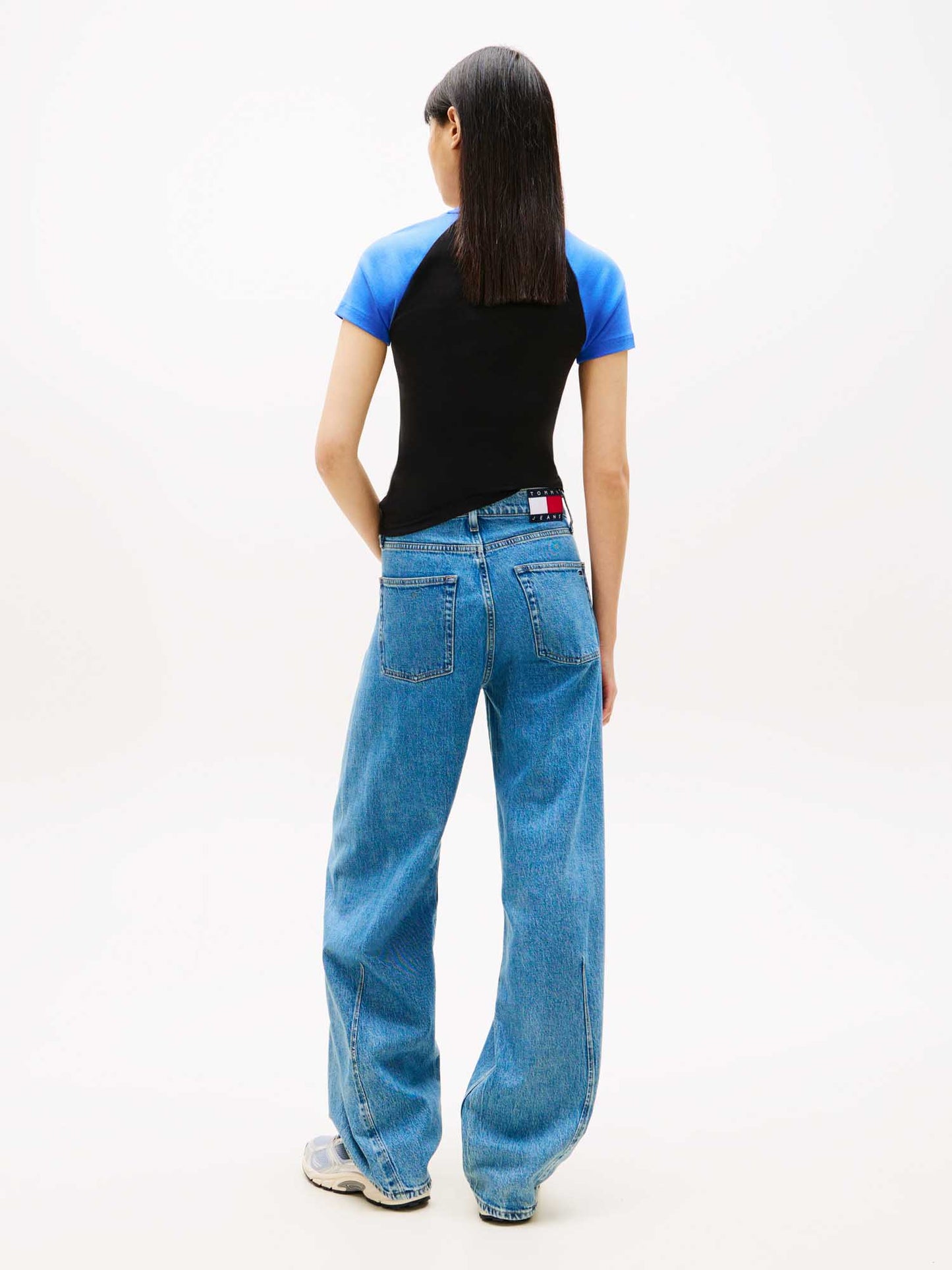 Tommy Hilfiger Jeans barrel a vita media da donna in denim