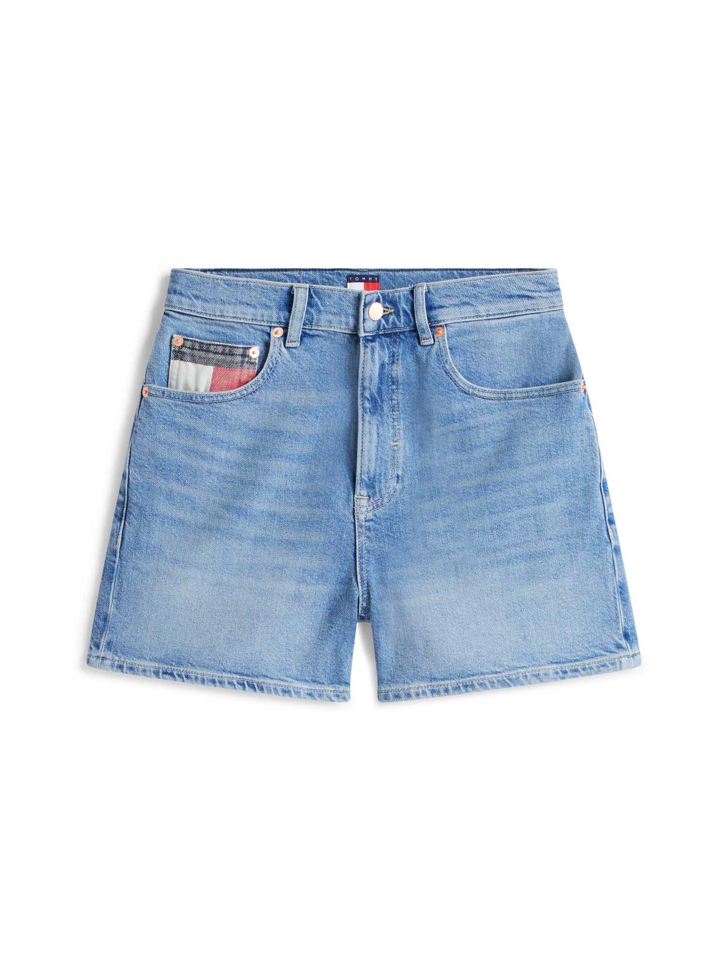 Shorts mom fit in denim chiaro da donna Tommy Jeans
