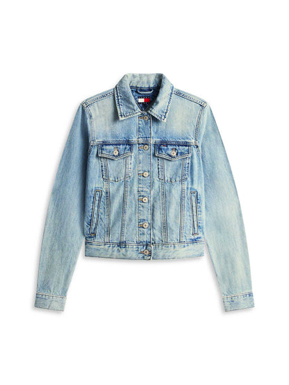 Giubbino in denim chiaro slim fit da donna Tommy Jeans