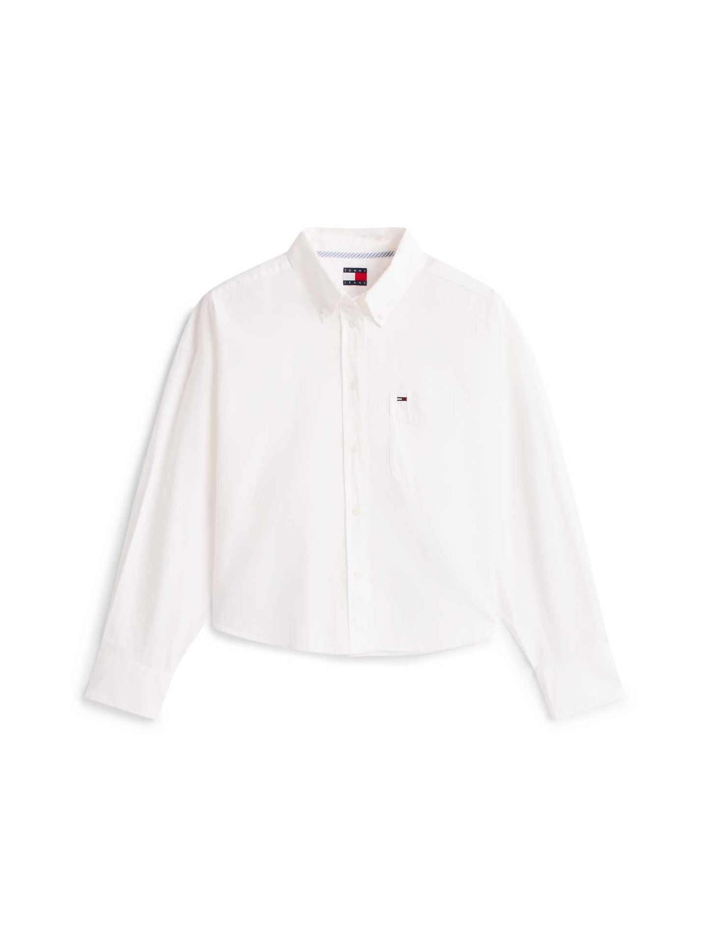 Camicia bianca cropped Tommy Jeans da donna in cotone