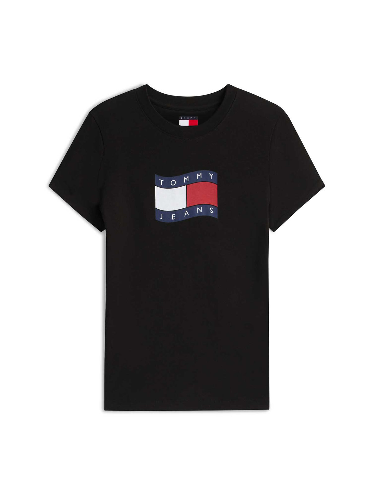 Tommy j. slim wavy t-shirt da donna nero