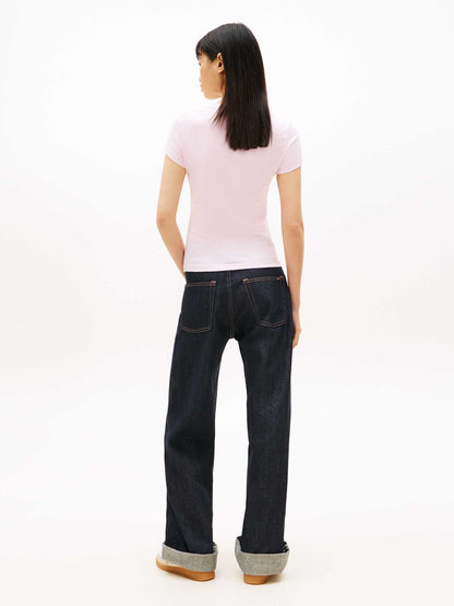 Tommy Hilfiger Jeans, t-shirt unisex in cotone riciclato color crema