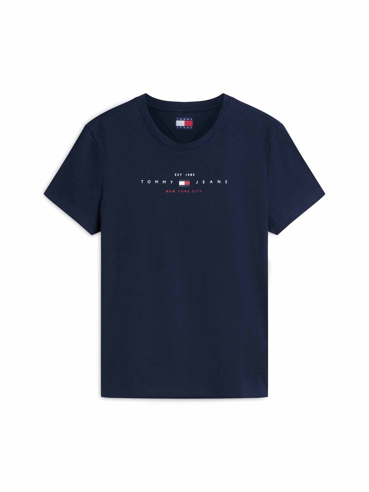 Tommy jeans linear t t-shirt da donna blu