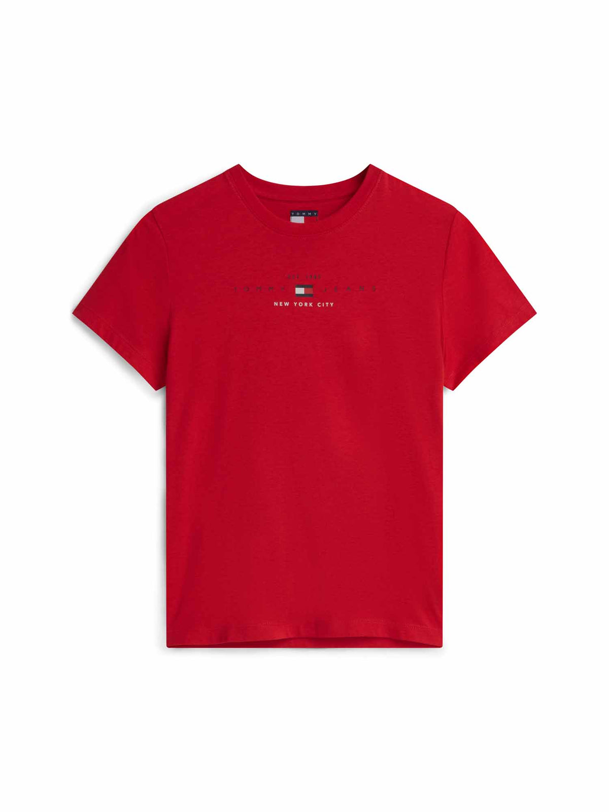 Tommy jeans linear t t-shirt da donna rosso