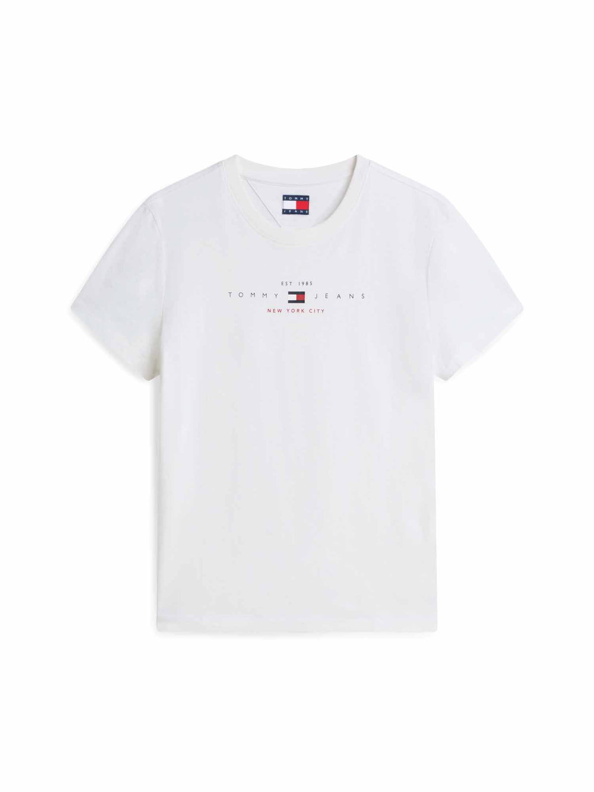 Tommy jeans linear t t-shirt da donna bianco