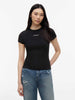 tommy-hilfiger-tjw-slim-script-rib-t-shirt-maniche-corte-da-donna-nera