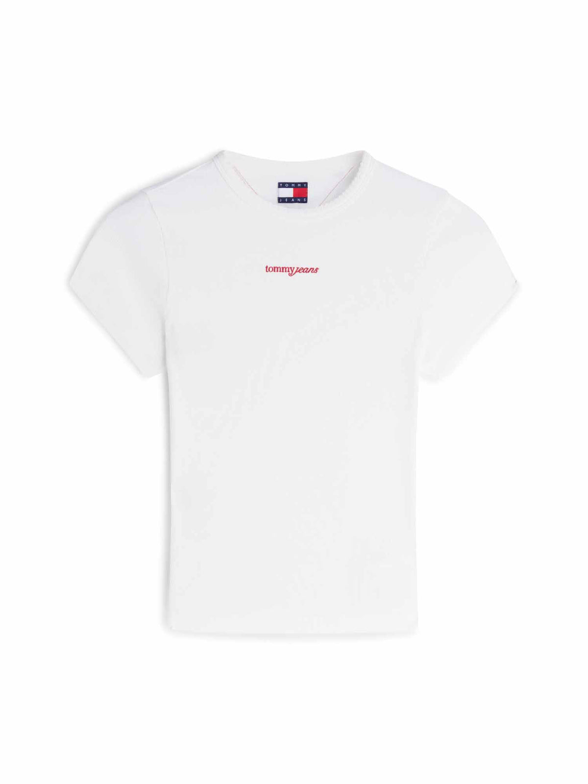 Tommy jeans slim tee t-shirt da donna bianco
