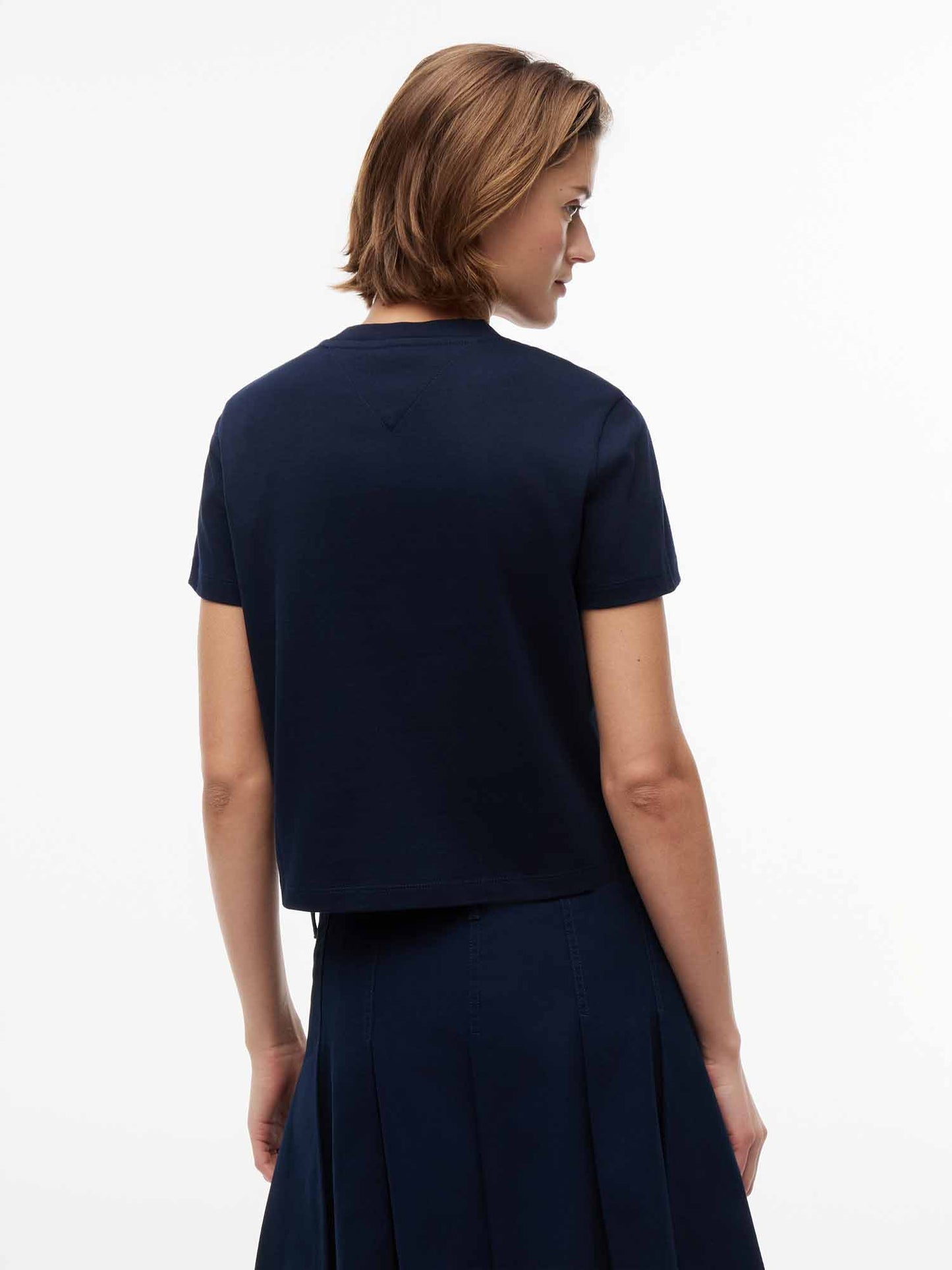Tommy Hilfiger Tommy Jeans Flag Tee, t-shirt maniche corte da donna blu