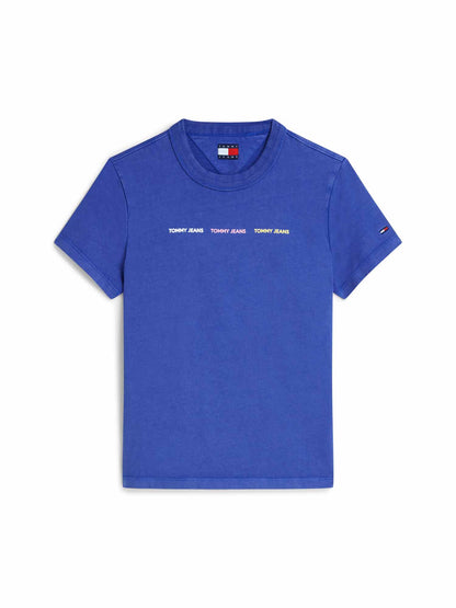 Tommy Hilfiger Repeat T, t-shirt maniche corte da donna blu