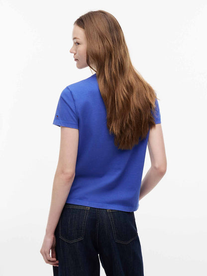 Tommy Hilfiger Repeat T, t-shirt maniche corte da donna blu