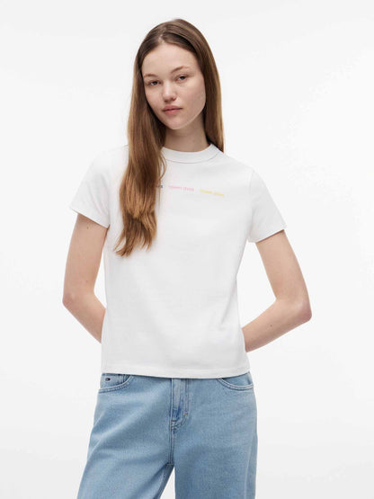 Tommy Hilfiger Repeat T, t-shirt maniche corte da Donna Bianca