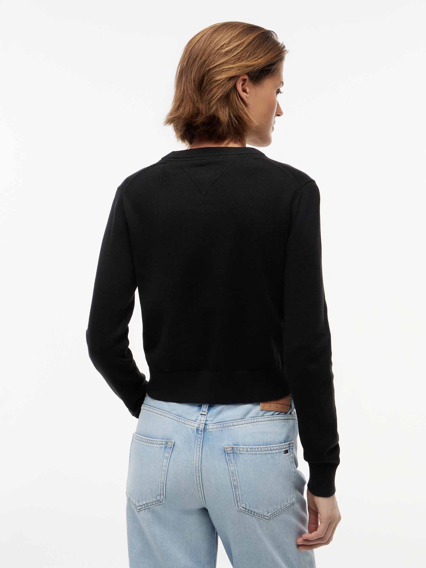 Tommy Hilfiger Jeans Flag, maglia da Donna nera