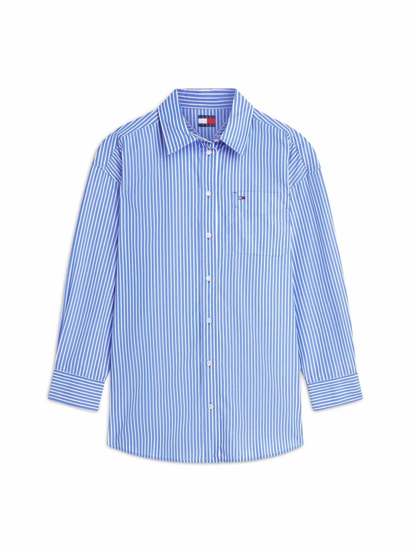 Tommy Hilfiger Tommy Jeans Essentia, camicia da donna azzurra