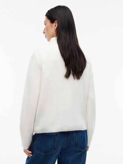 Tommy Hilfiger Tommy Jeans Mockneck, maglia da donna bianca