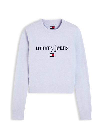 Tommy Hilfiger Ess.Logo, maglia da Donna azzurra