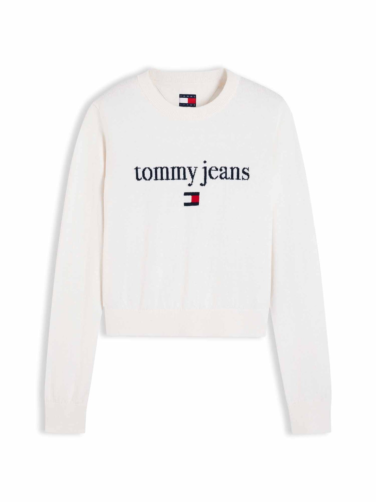 Tommy Hilfiger Logo Slim Raglan Sleeve, maglia da donna bianca